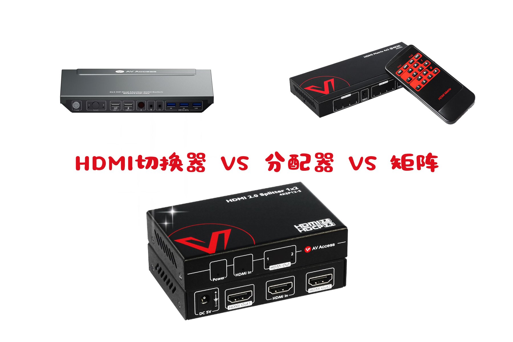 HDMI切换器VS分配器VS矩阵：有什么区别？ - 视连捷